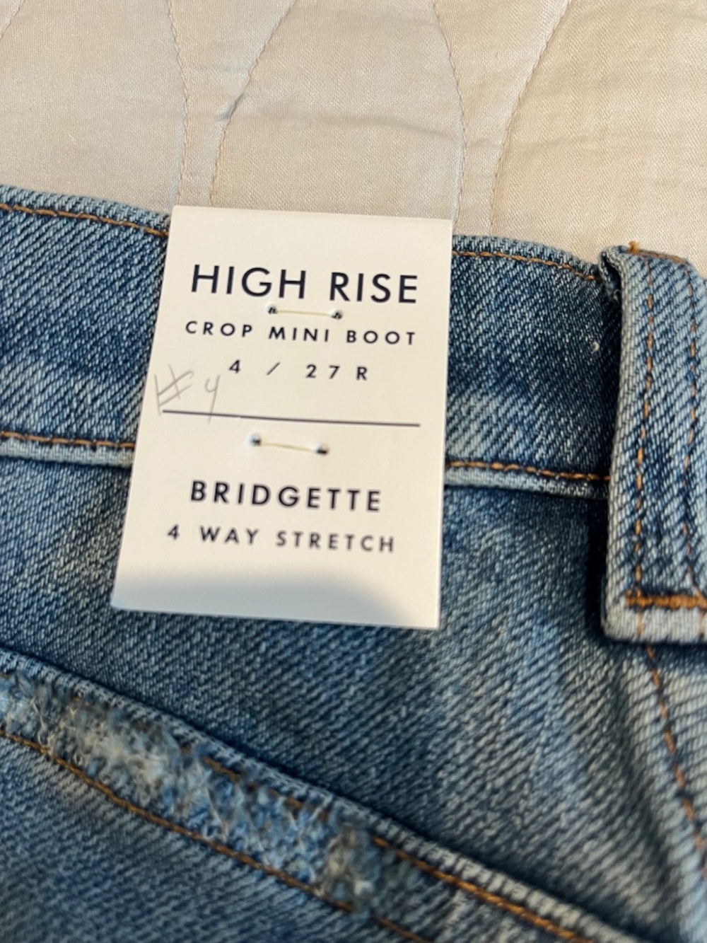 NEW Lucky Brand Bridgette High Rise Crop Mini Boot Jeans Size 4/27 - Picture 7 of 7